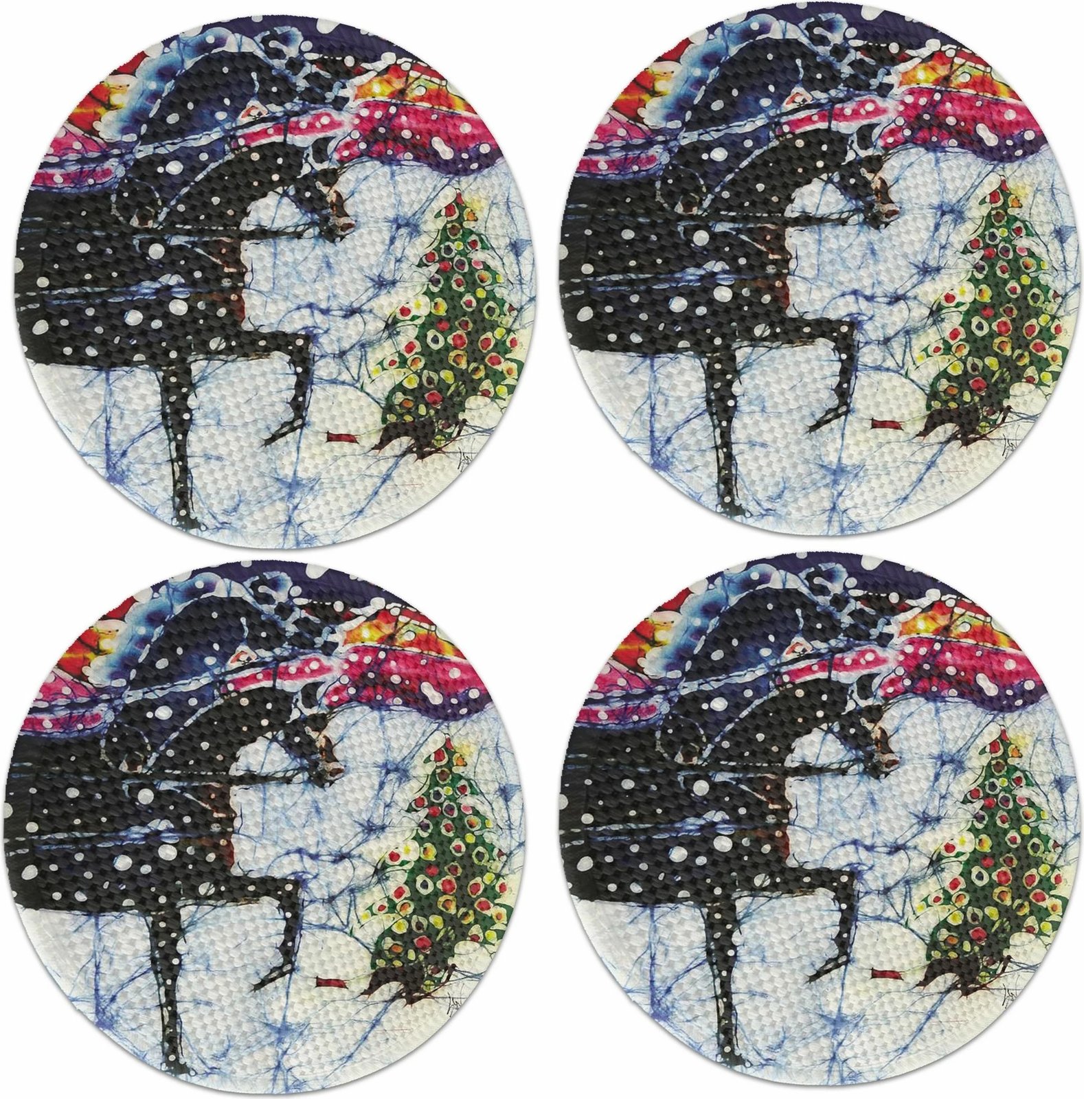 Set nënshtrues tavoline Hermia Concept, shumëngjyrësh, 37 cm, 4 copë, 3679Supla