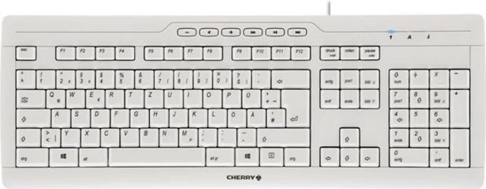 Tastierë Cherry STREAM 3.0, Full-size, Wired, USB, QWERTY, Gri