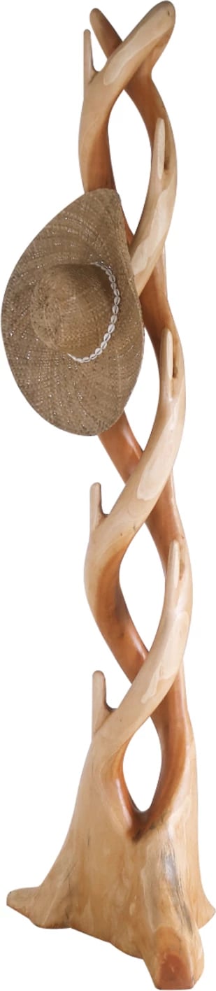 Varese për pallto prej druri Suar, ngjyrë natyrale, FH9365, 40x40x200 cm