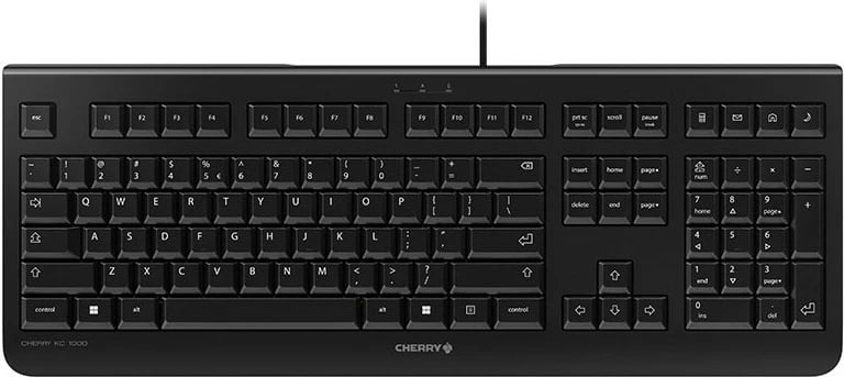 Tastierë Cherry KC 1000, Full-size, USB, QWERTY, Ngjyrë e zezë