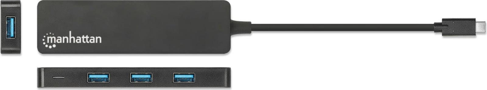 USB hub MANHATTAN 4-Port USB 3.2 Gen 1, C-Stecker në 4x A-porta, zi