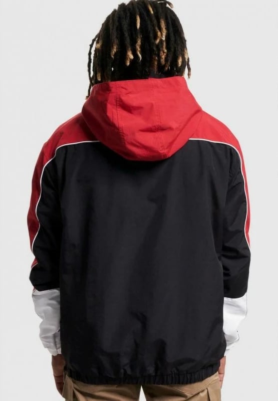 Xhaketë për meshkuj Karl Kani, Retro Block Windbreaker, e bardhë me të zi dhe të kuqe