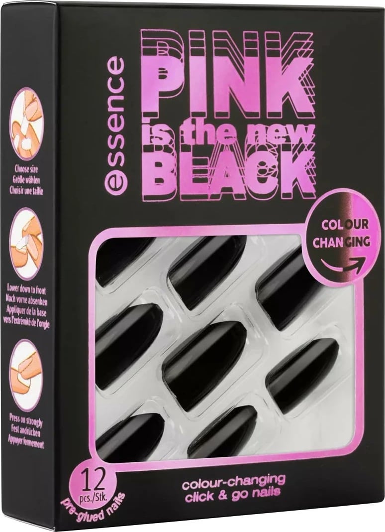 Thonjë Click & Go essence PINK is the new BLACK , 12 copë