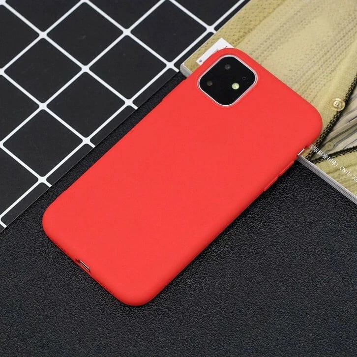 Mbështjellës silikoni Hurtel për iPhone 11 Pro, i kuq