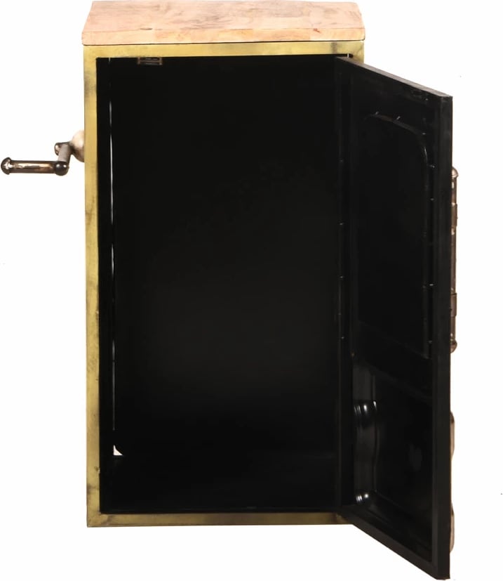 Tavolinë anësore Gas Pump, shumëngjyrëshe me dizajn vintage, 57x36x71