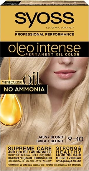 Ngjyrë për flokë Syoss Oleo Intense 9-10 Light Blonde për femra 1 copë