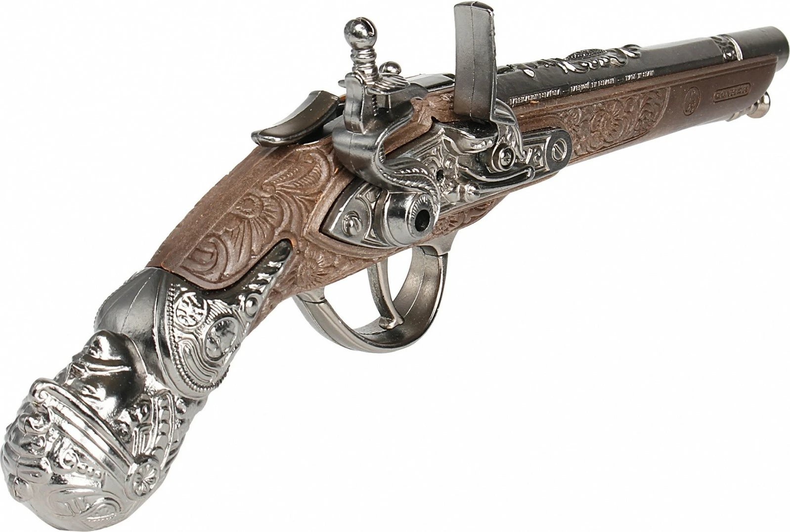 Pistoletë lodër metalike Pulio Gonher Pirate, 27 cm, Kafe/Argjend
