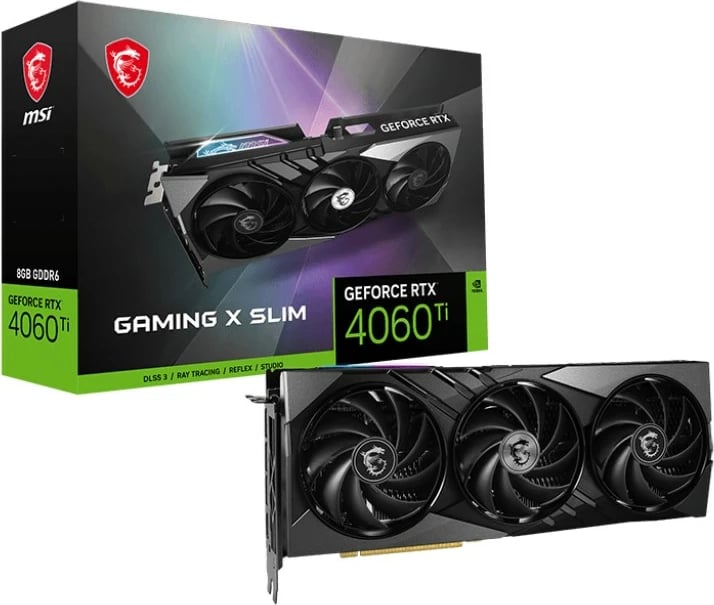 Kartë grafike MSI, GeForce RTX 4060 Ti X SLIM, 8 GB GDDR6