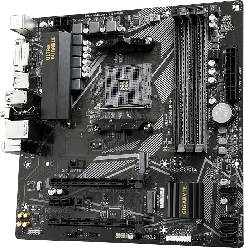 Pllakë amë Gigabyte B550M DS3H AC, Socket AM4, micro ATX, WiFi