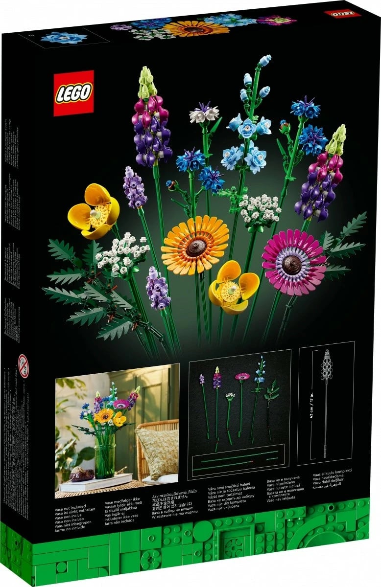 Set ndërtimi LEGO Icons Bouquet of Wildflowers 10313, 939 pjesë, shumëngjyrësh