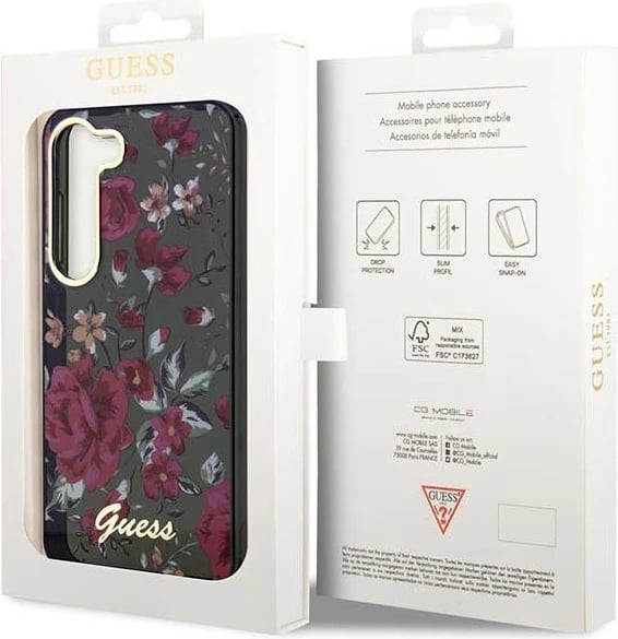 Mbështjellës Guess Flower Collection për Samsung Galaxy S23+ S916, hardcase, jeshil/kaki Mbështjellës Guess Flower Collection për Samsung Galaxy S23+ S916, hardcase, jeshil/kaki