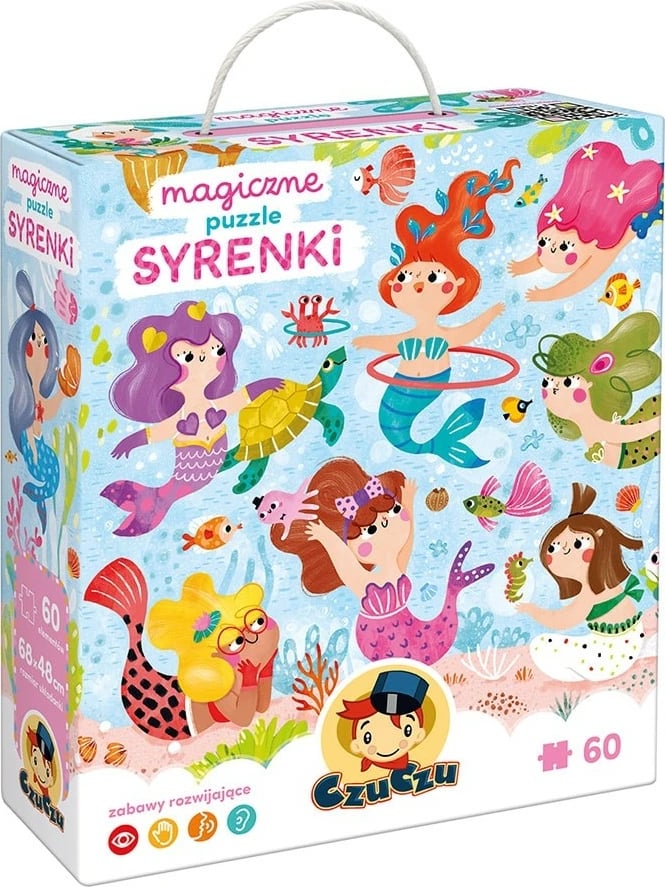 Puzzle për fëmijë CzuCzu Magic Puzzle - Mermaids, 60 pjesë, shumëngjyrëshe