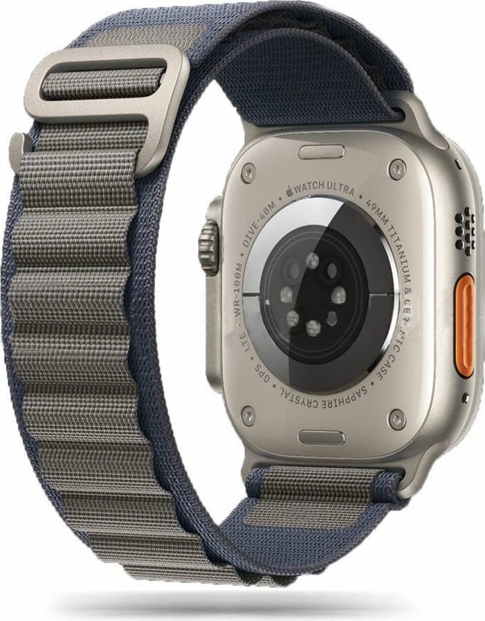 Rrip najloni për Apple Watch Tech-Protect Nylon Pro Strap, 42/44/45/49 mm, Kaltër-Gri