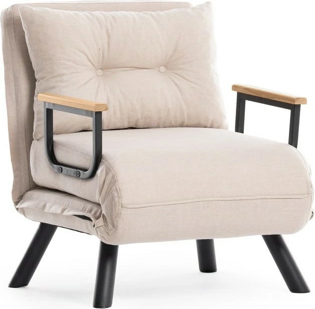 Krevat-karrige një vendës, Sando v2, ngjyrë krem