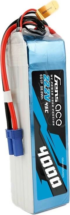 Bateri LiPo Gens ace 4000mAh 22.2V 45C 6S1P, EC5, kaltër
