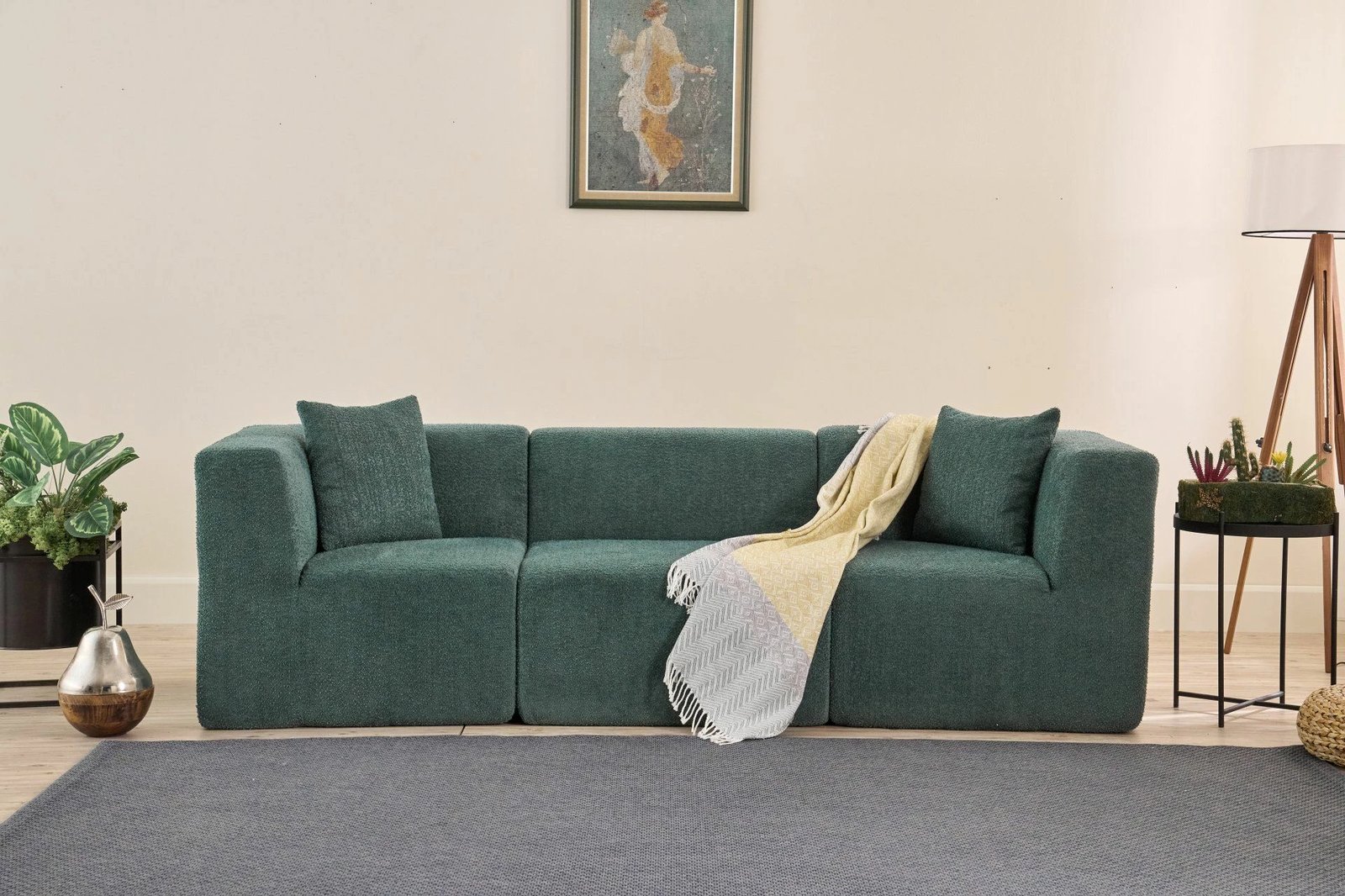 Divan treshe, Atelier del Sofa, i gjelbër, 3 pjesë