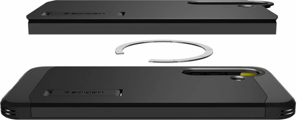 Mbështjellës Spigen Tough Armor MagSafe për Samsung Galaxy S25, zi