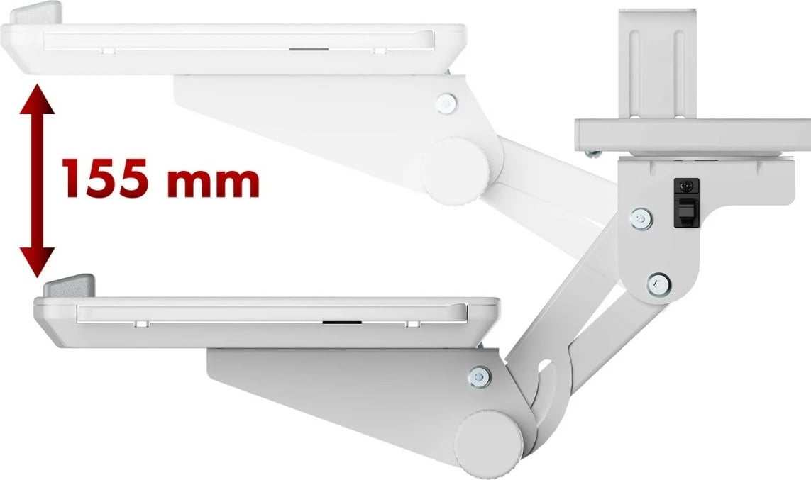 Mbajtës tastiere Maclean MC-156 W, nën tavolinë, i bardhë