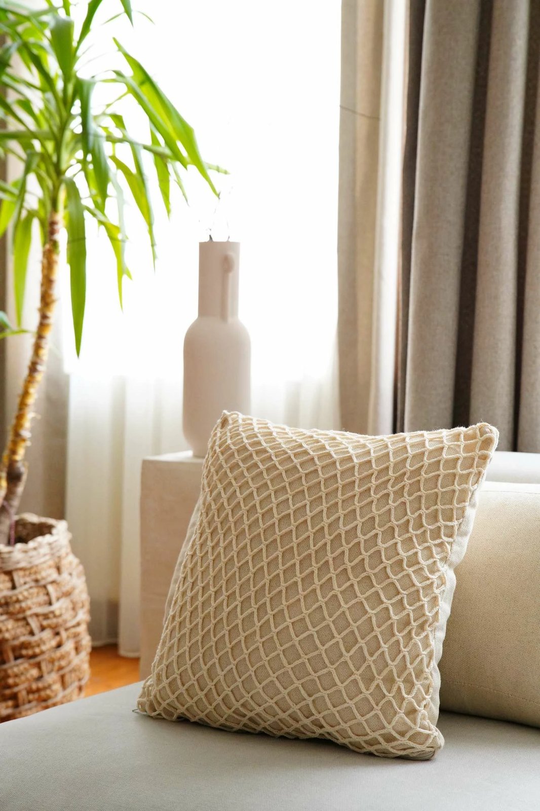 Jastëk mbulesë, ngjyrë bezhë, Evila Originals, KET003, 43x43cm