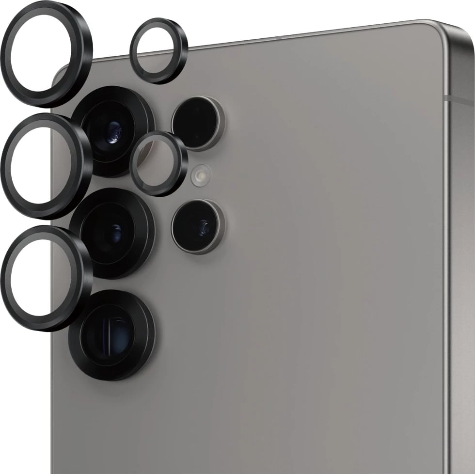Mbrojtës xhami për lente PanzerGlass Hoops për Samsung Galaxy S25 Ultra, Zi