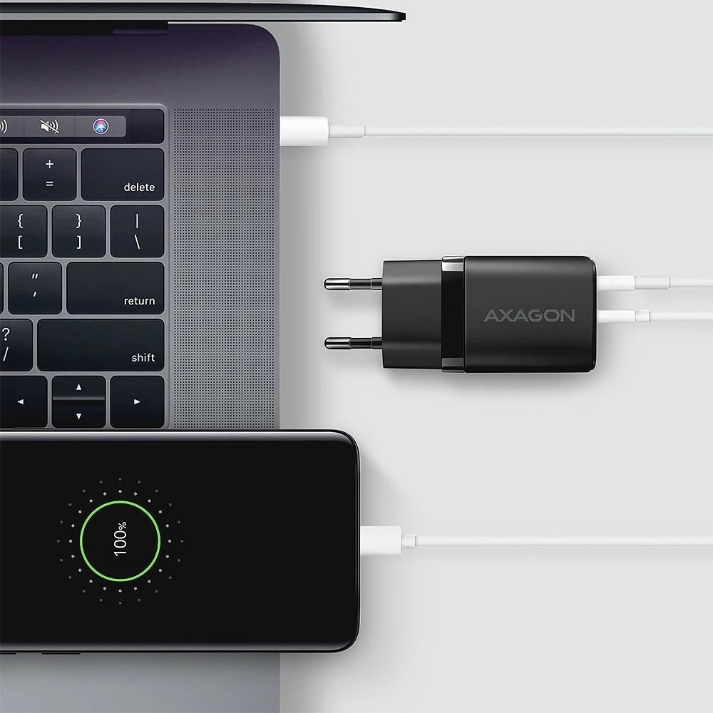 Karikues muri AXAGON ACU-PQ20, 20W, 2 porta (USB-C PD + USB-A QC), i zi