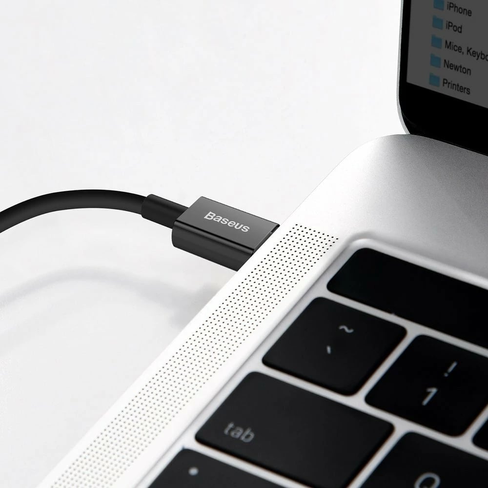 Kabllo Baseus Superior Series CATLYS-A01, USB-C në Lightning, 1m, 20W, e zezë