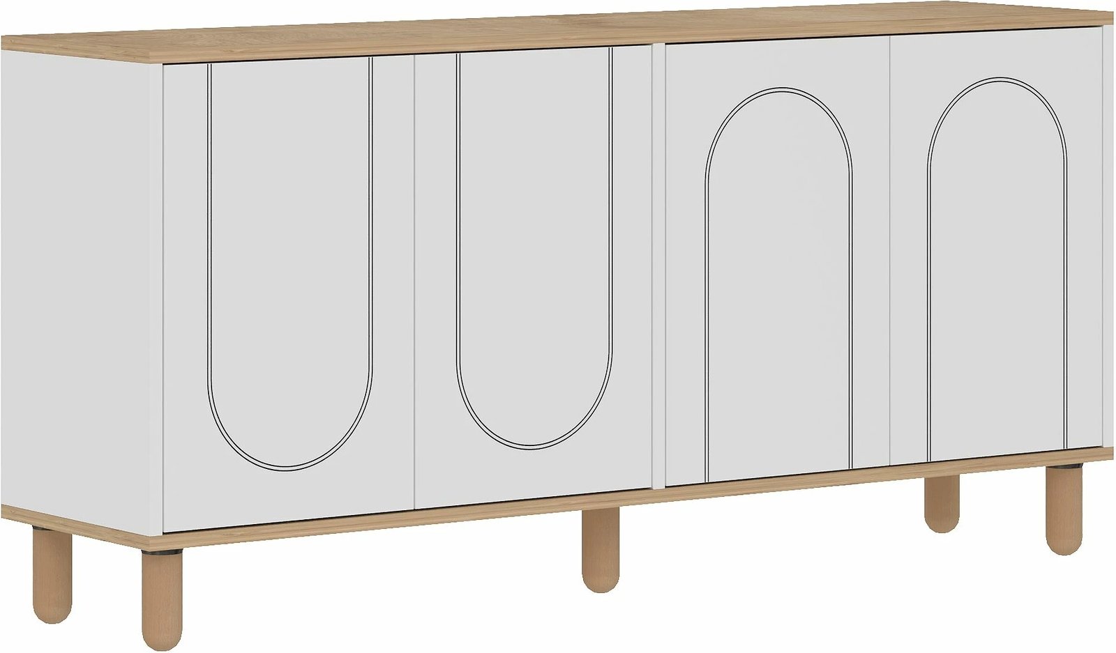 Konsol Skye Decor, Ravone - lis safir, e bardhë