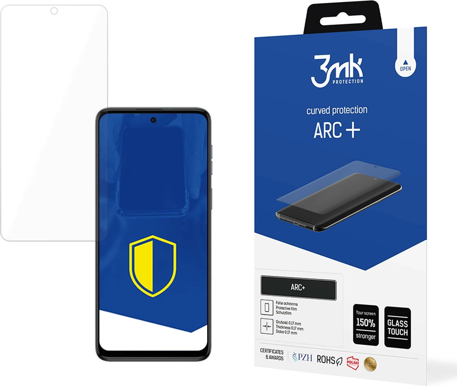 Mbështjellës ekrani 3mk Protection ARC+ për Motorola Moto G54, transparent