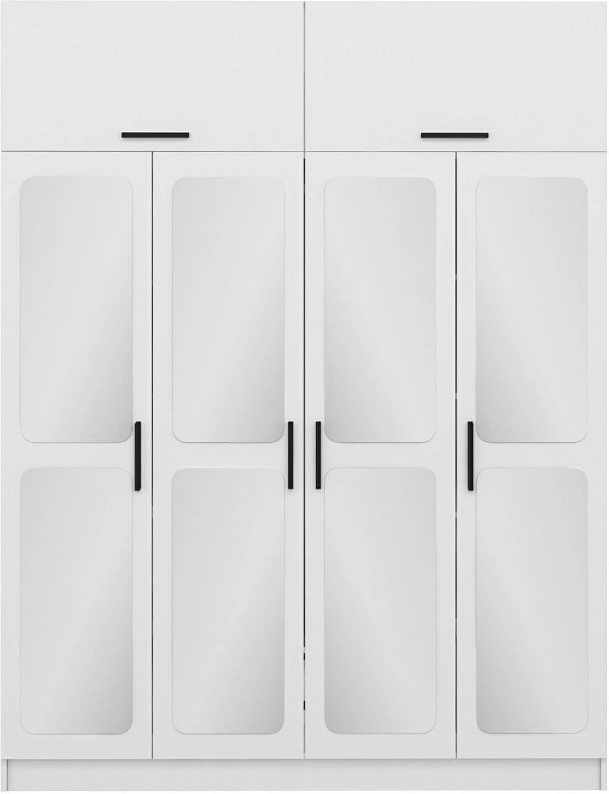 Dollap i bardhë me pasqyrë, Skye Decor, Kale - 3940