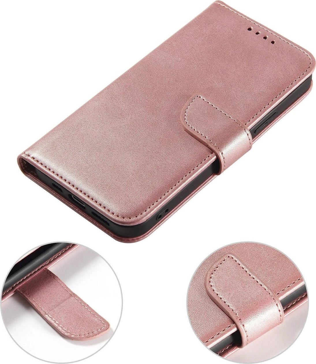 Mbështjellës magnetik me kapak Hurtel për Samsung Galaxy S25 Edge, Rozë