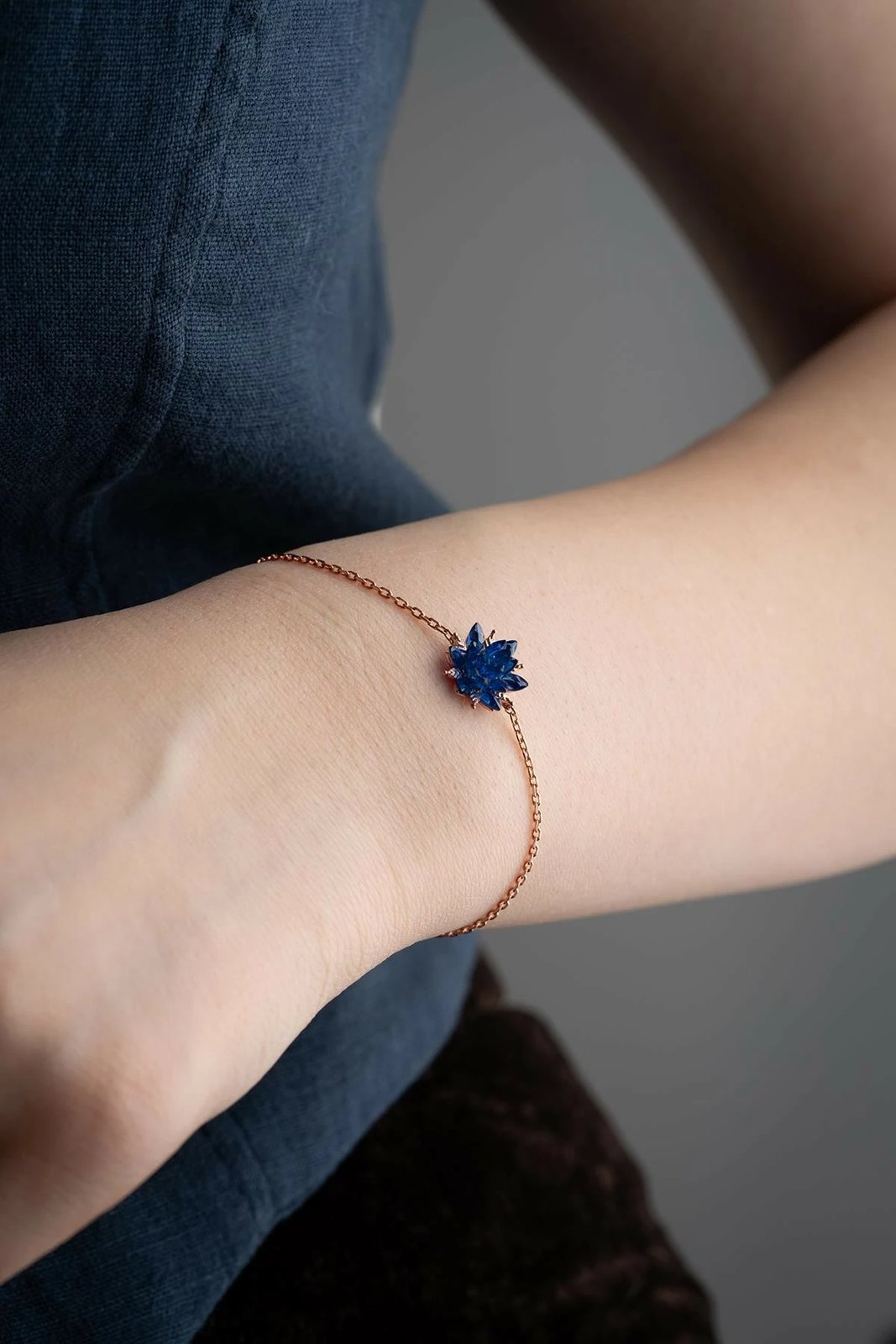 Byzylyk argjendi, ngjyrë rozë ari dhe kaltër e errët, Jumeon, NRZ999431