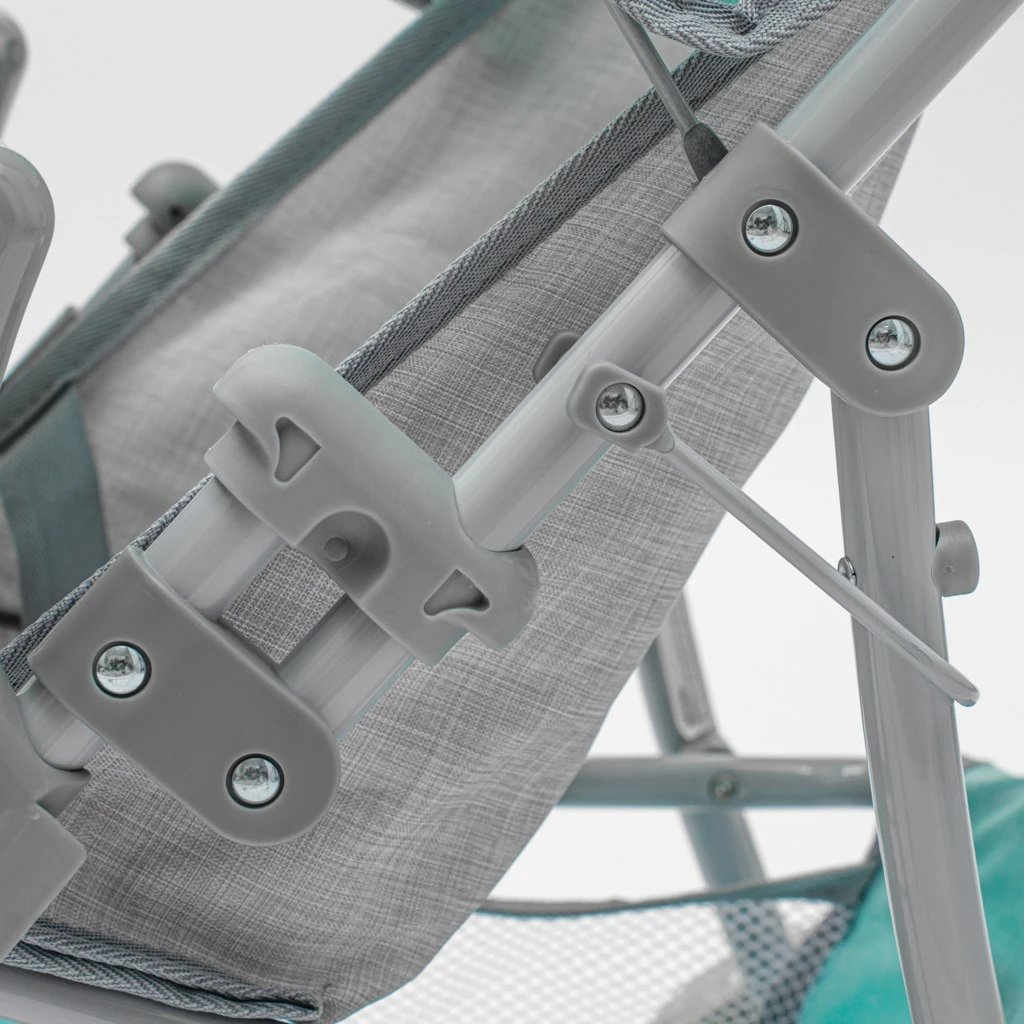 karrocë lodër për kukulla, Baby Mix, Lana, sportive, 58.5x33x61.5 cm, për 3+ vjeç, me shportë, mentë