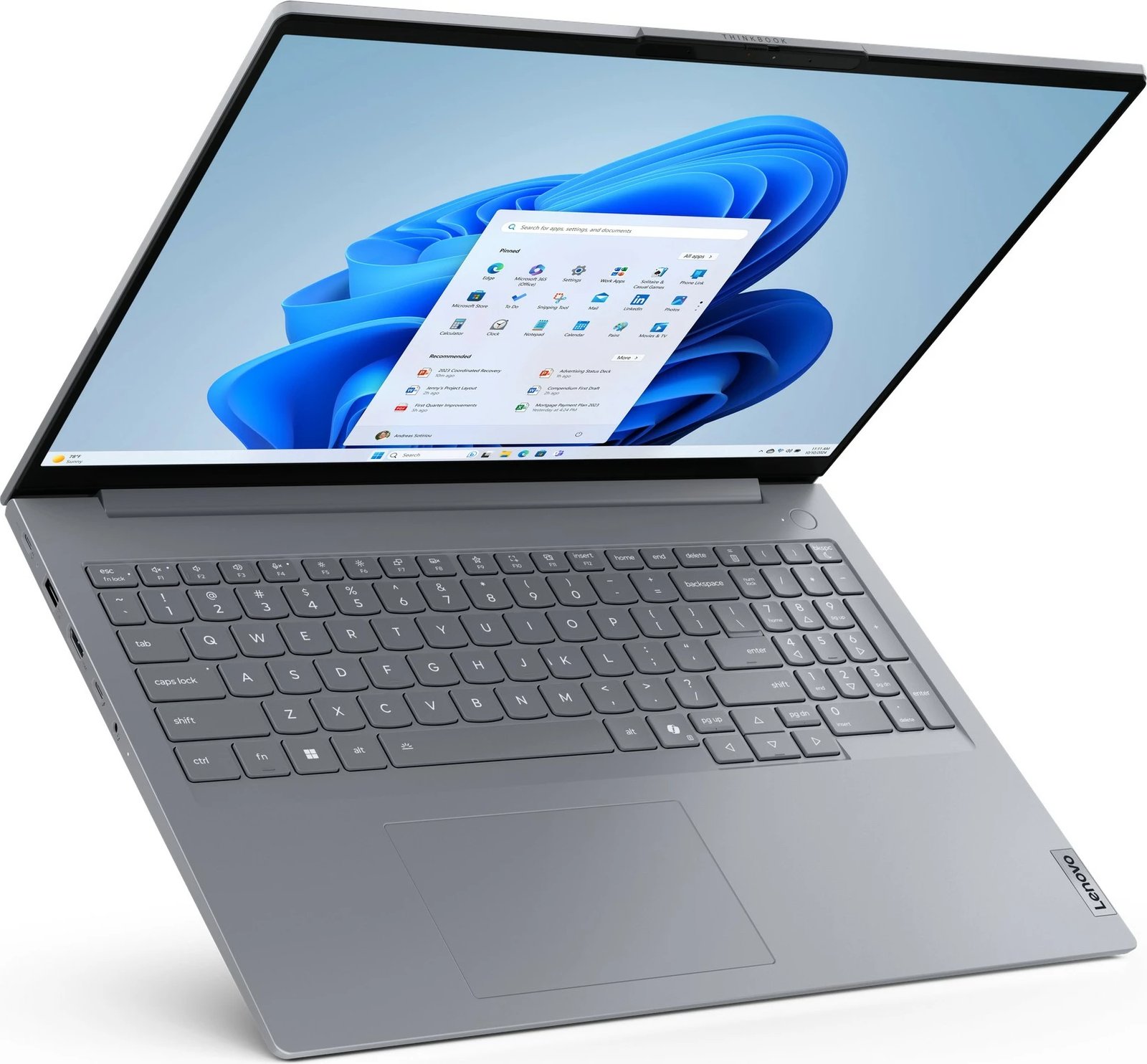 Kompjuter Lenovo ThinkBook 16 G8 IAL, Intel Core Ultra 7, 32GB RAM, 1TB SSD, Arctic Grey