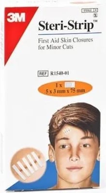 Shirita për mbyllje plagësh 3M Steri-Strip 75mm x 3mm