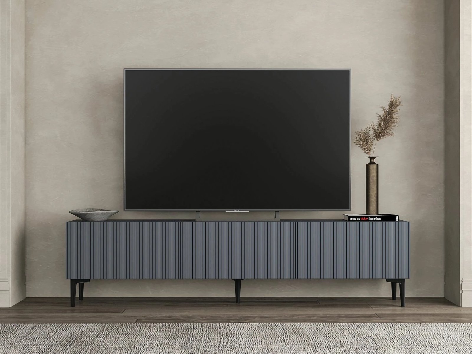 Komodë për TV, Skye Decor, Oscar, ngjyrë antracit