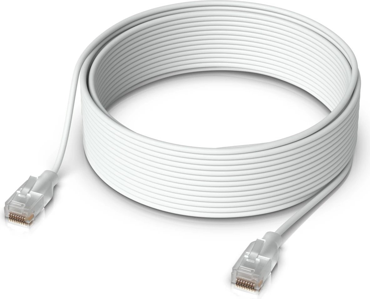 Kabllo rrjeti Ubiquiti UACC-Cable-Patch-EL-15M-W, Cat6, 15m, translucent white