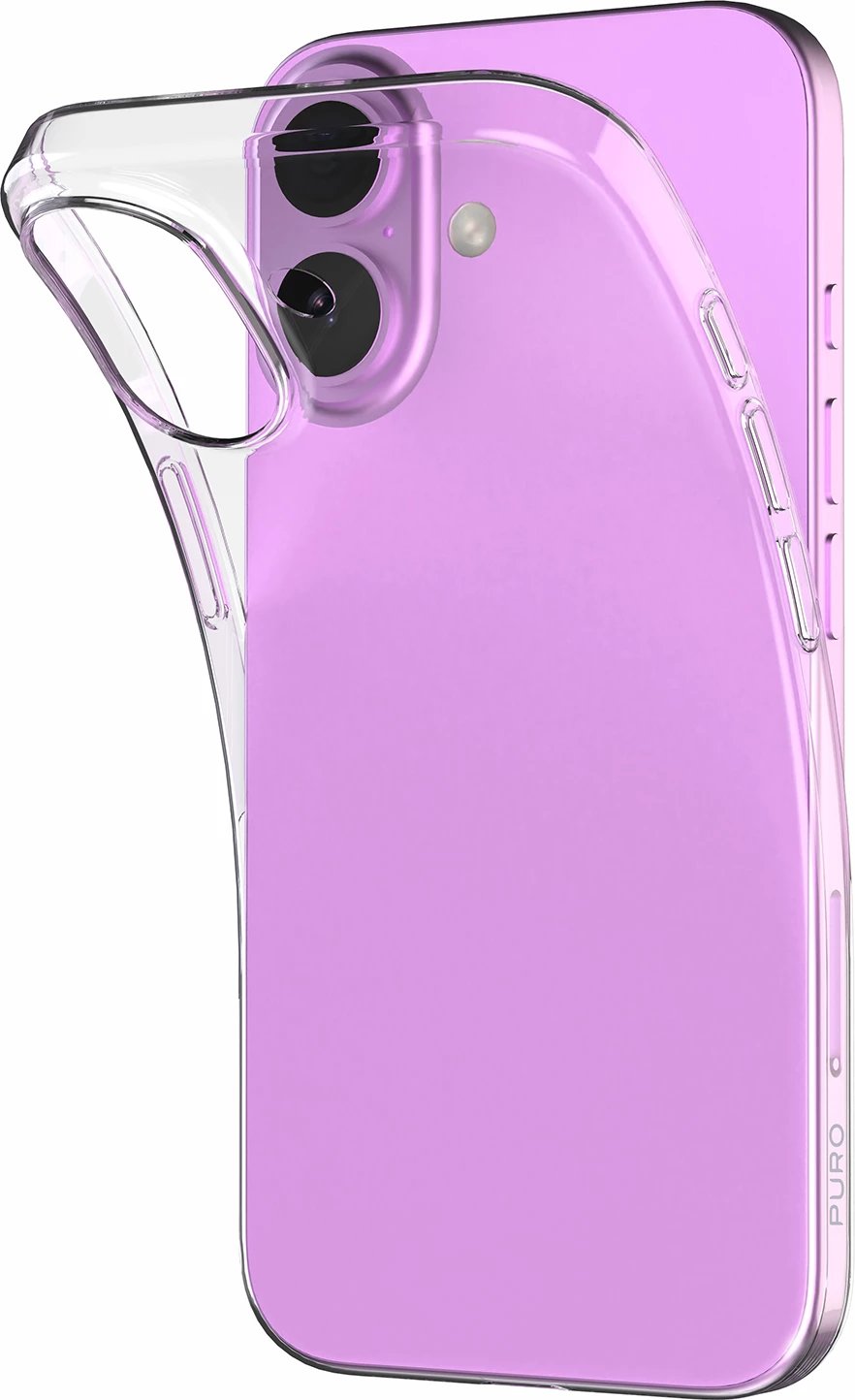 Mbështjellës Puro 03 Nude për iPhone 16, silikon, transparent