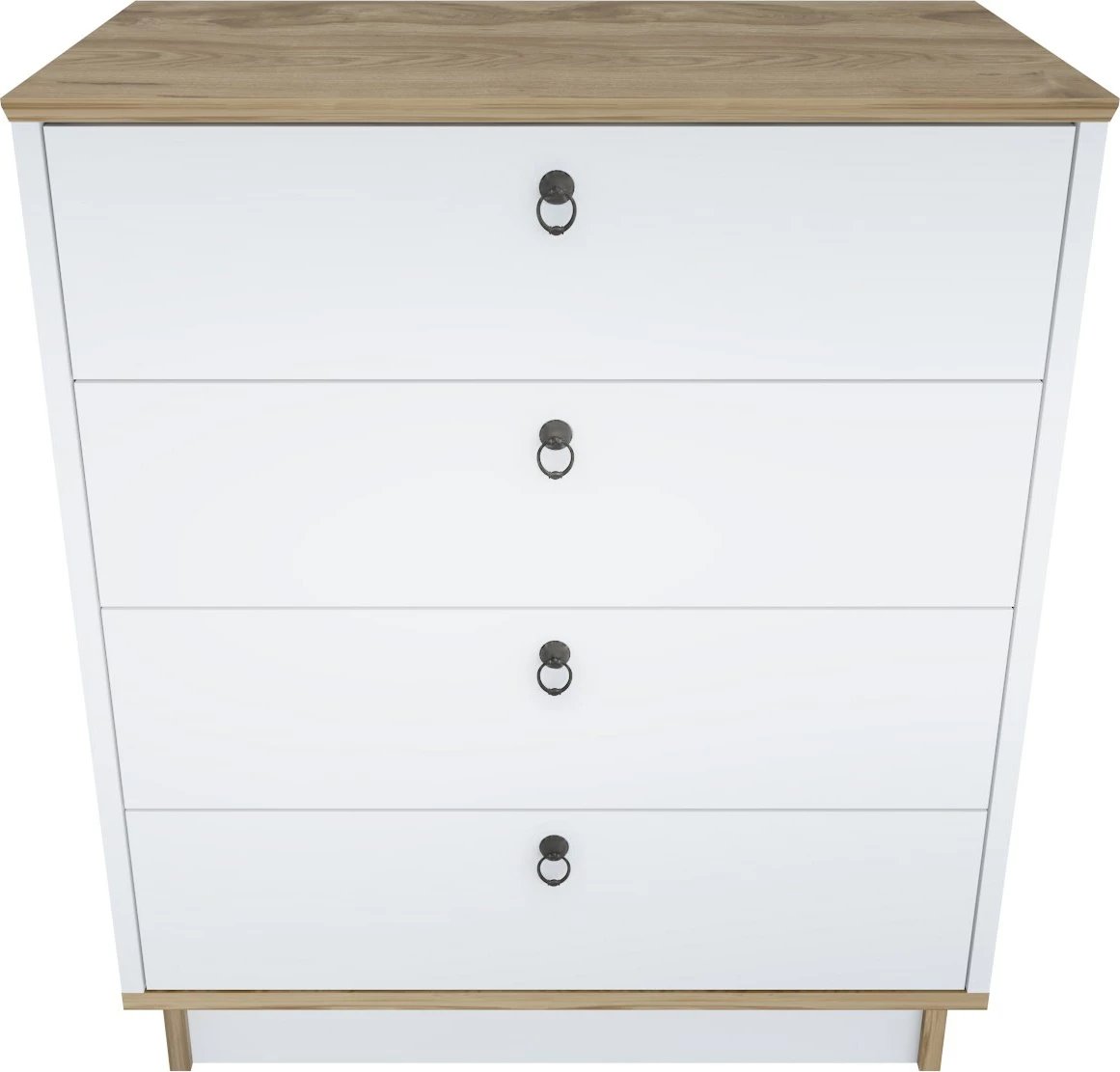 Komodë Skye Decor, Sahra, ngjyrë lis dhe e bardhë