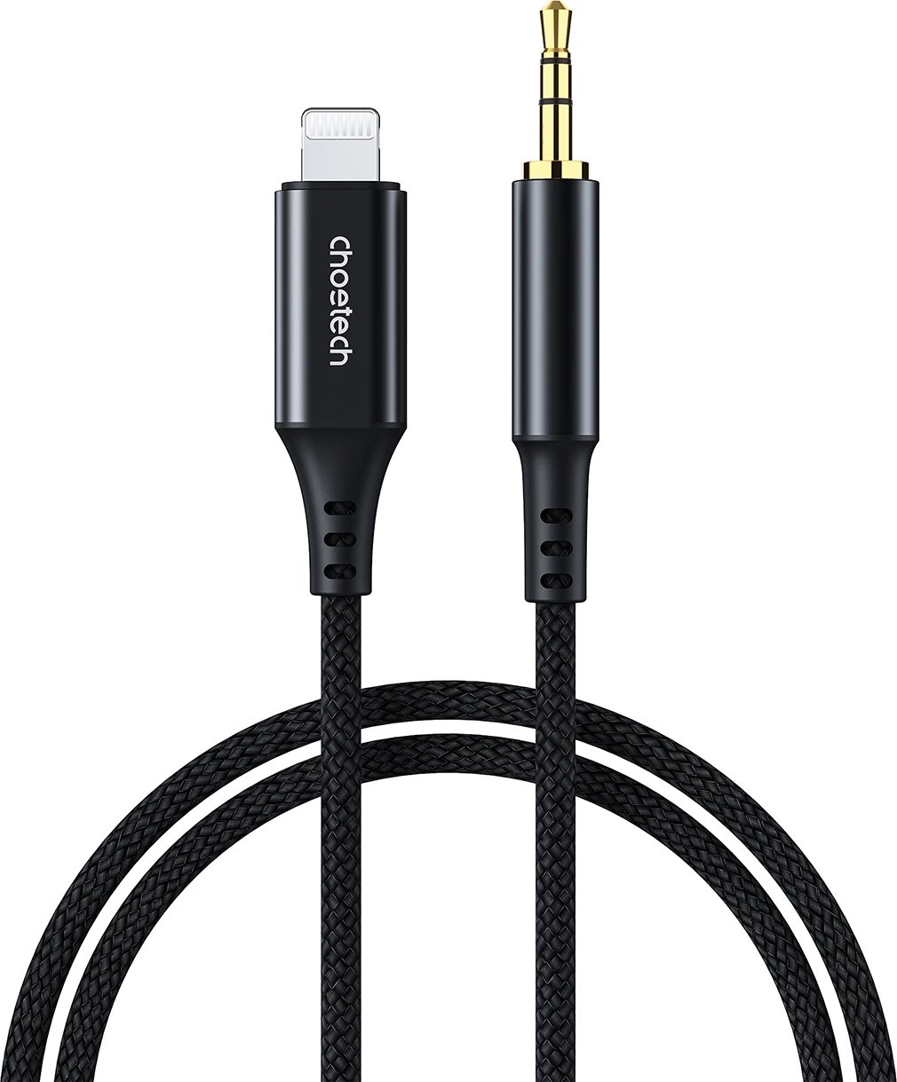 Kabllo audio Choetech AUX009, Lightning në 3.5mm, 2m, e zezë