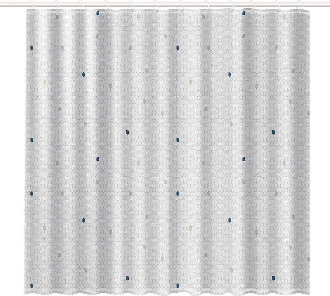 Perde dushi RAYEN 2348, 180 x 200 cm, e bardhë me pika