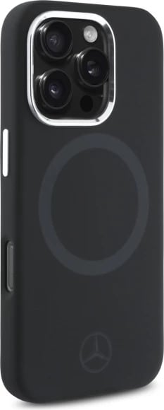 Mbështjellës Mercedes Silicone Tonal Logo MagSafe për iPhone 16 Pro, Zi