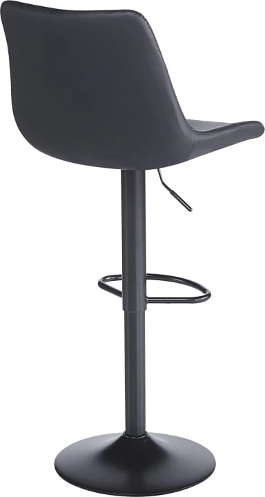 Set 2 karrige për bar Libra, ngjyrë e zezë, PU-metal, 49x55x115cm