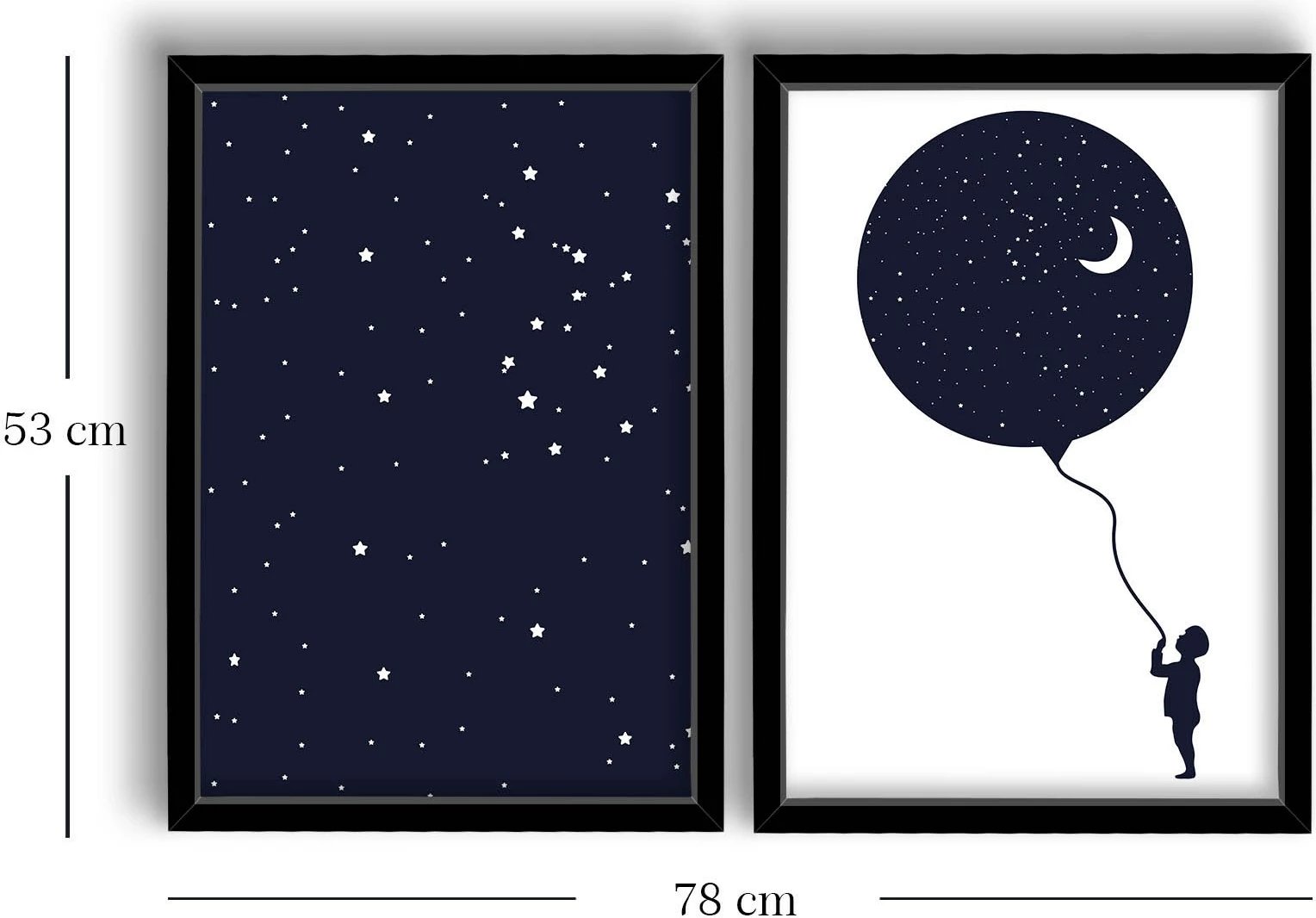 Pikturë dekorative me kornizë MDF (2 copë), Wallity, 2P3853SCT-001