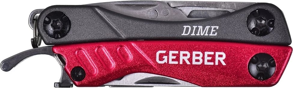 Multitool Gerber Dime, 70 mm, Inox, Kuqe