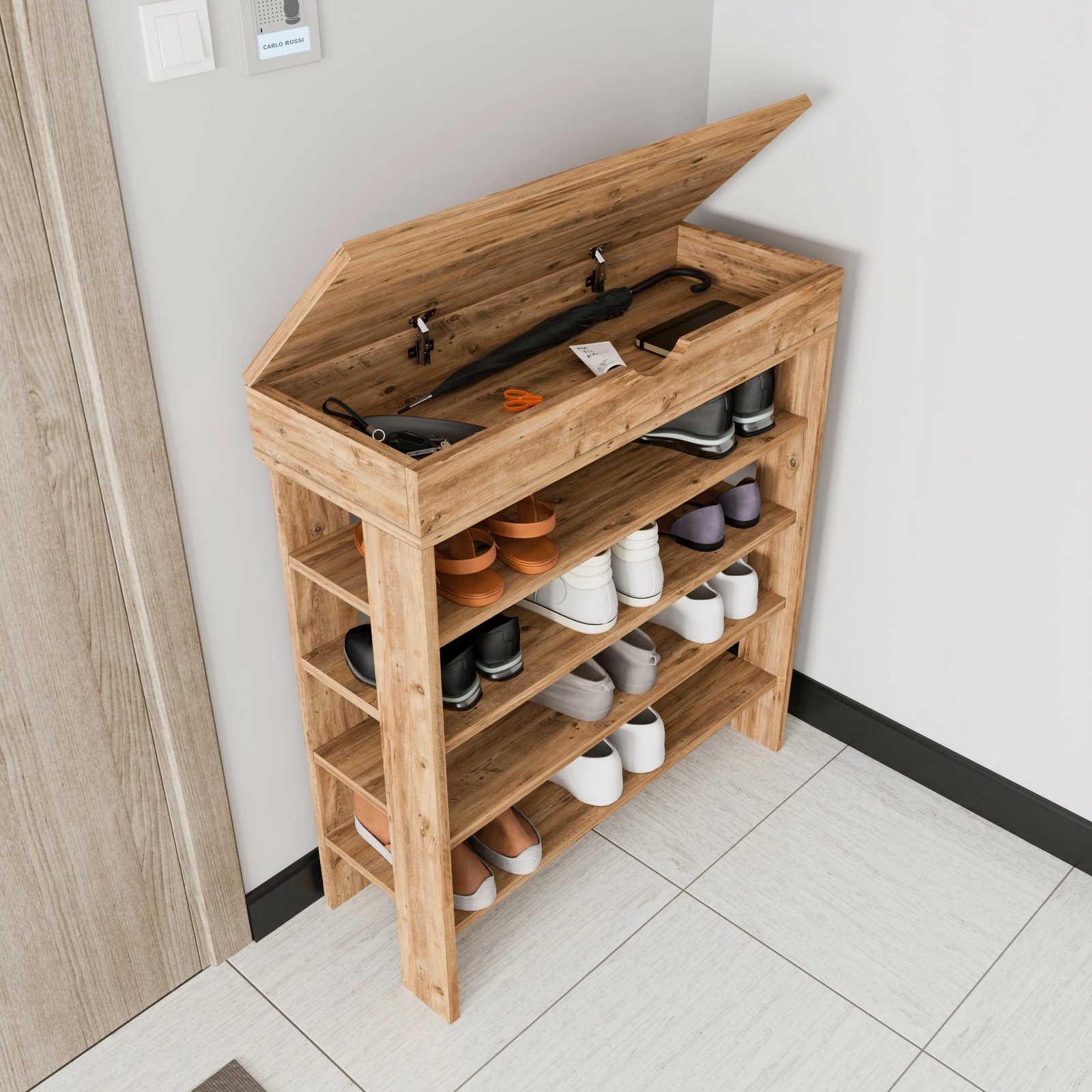 Dollap këpucësh Hanah Home, ngjyrë Royal - Atlantic Pine