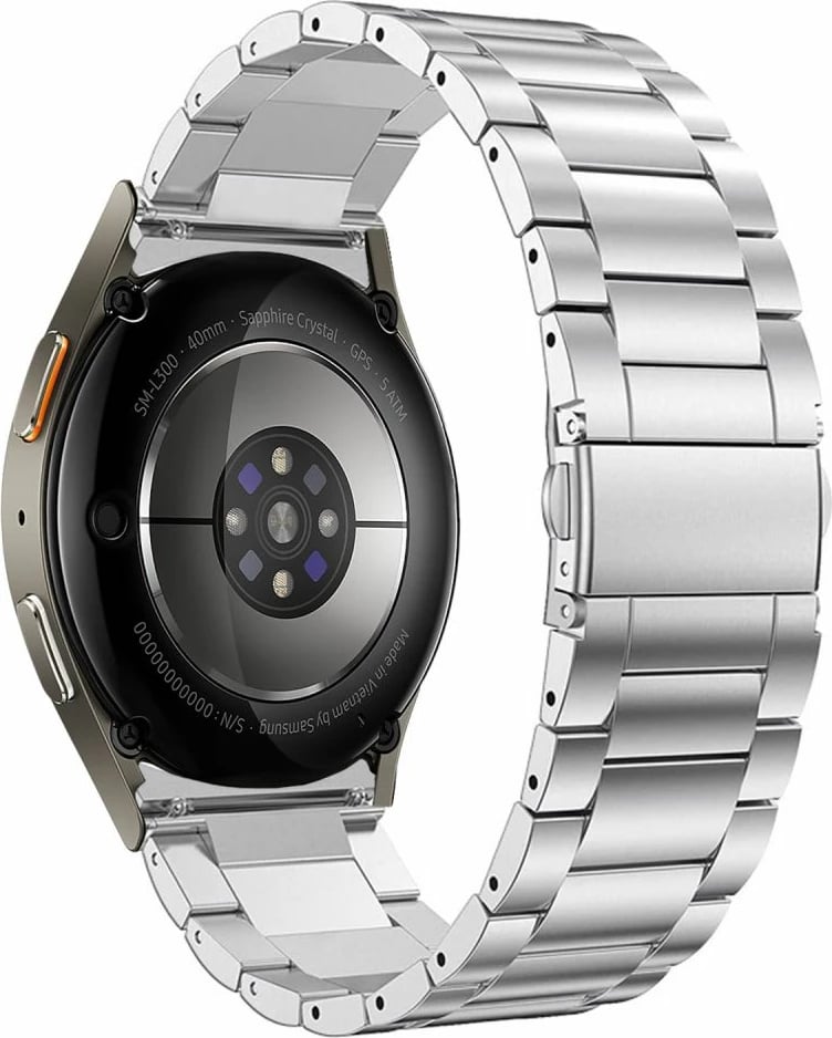 Rrip çeliku për smartwatch Tech-Protect për Samsung Galaxy Watch 4/5/5 Pro/6/7/FE, Silver