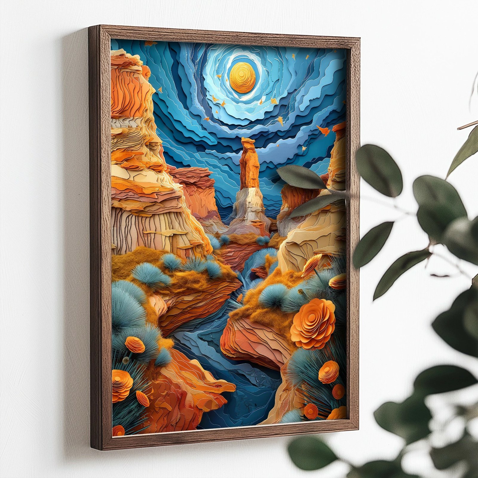 Pikturë dekorative me kornizë MDF, shumëngjyrëshe, Wallity, TUN009-XL, 50x70x3.5cm