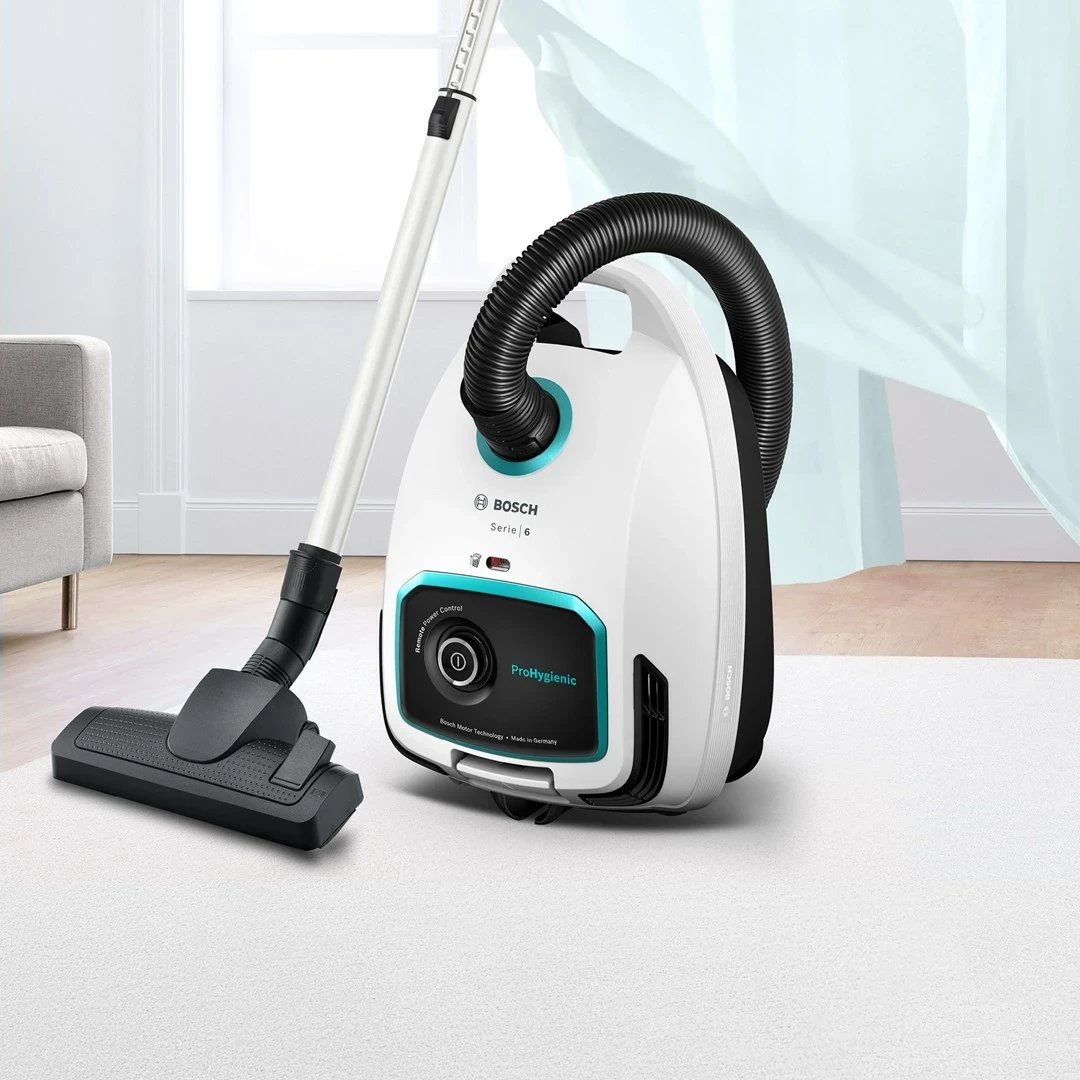 Fshesë me korrent cilindrike BOSCH Serie 6 BGL6HYG1, 600 W, e bardhë