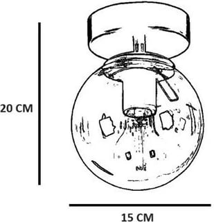 Llambë tavani Opviq, krom mat, e bardhë, 15x20cm