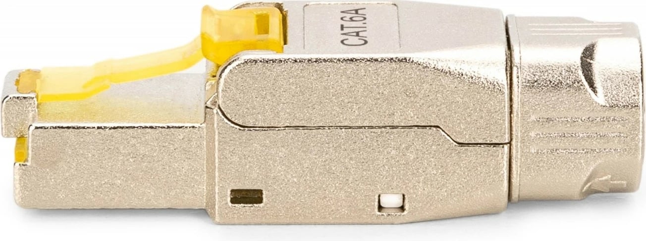 prizë modulare RJ45, Digitus DN-93638, Cat 6A PoE++ 10GbE, STP e blinduar, montim pa vegla me kapak vidash, metal, AWG 22-27